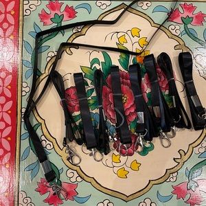 Neck Lanyards in Black. NEW never used!